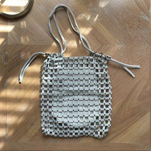 Bottega Veneta Beige Suede Tote Netted Bag